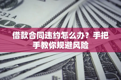 武汉借款合同违约怎么办？手把手教你规避风险