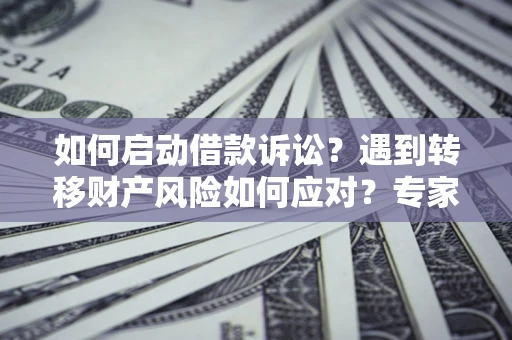武汉如何启动借款诉讼？遇到转移财产风险如何应对？专家解局支招