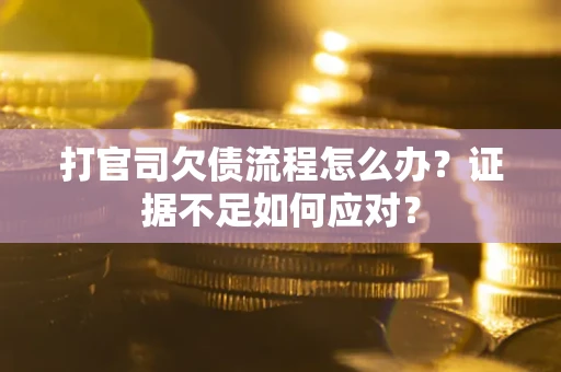 武汉打官司欠债流程怎么办？证据不足如何应对？
