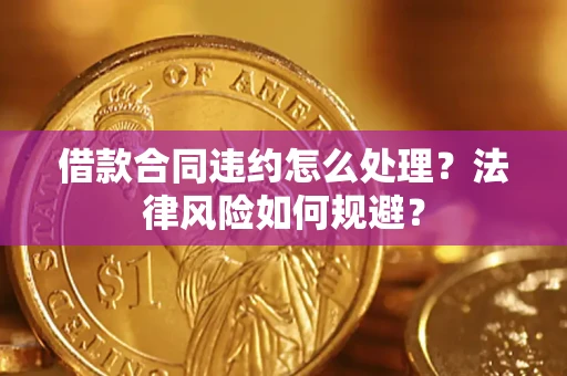 武汉借款合同违约怎么处理？法律风险如何规避？